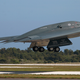 The B-2 Spirit of Missouri from the 509th Bomb Wing at Whiteman Air Force Base, Missouri takes off from Andersen Air Force Base in Guam. (US Air Force)